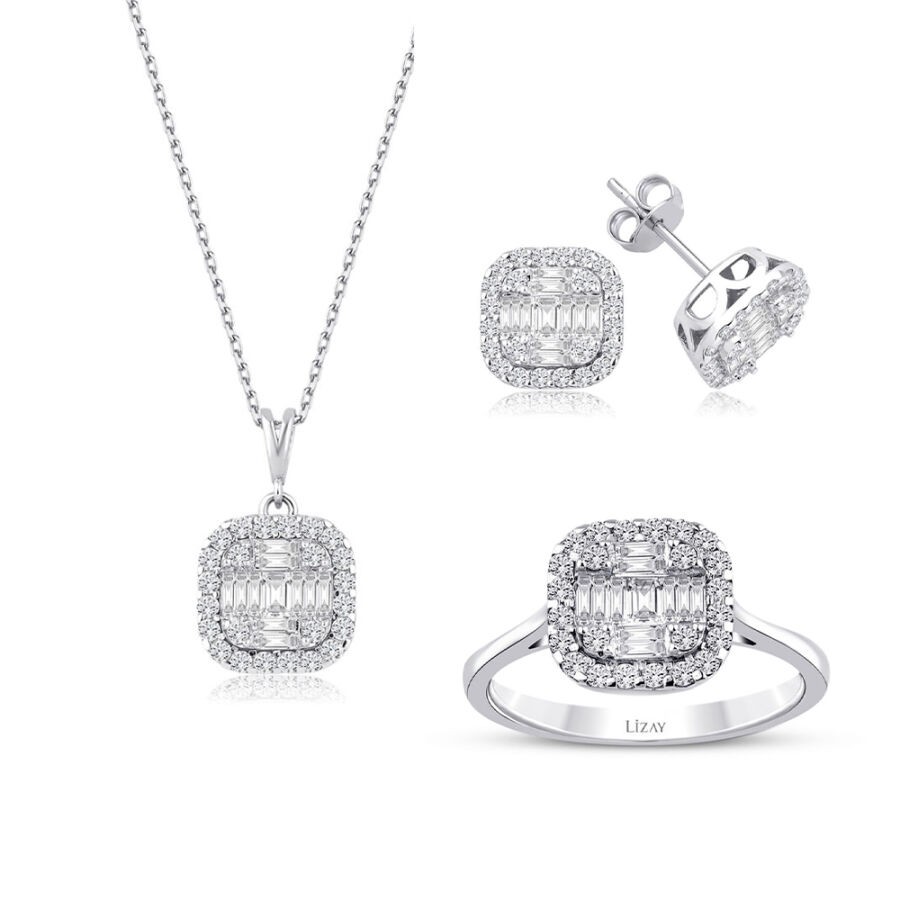 1.91 Carat Diamond Baguette Set