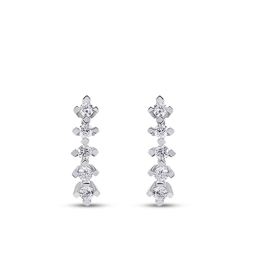 0.29 Carat Diamond Five-Stone Earrings