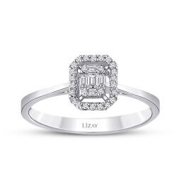 0.19 Carat Diamond Baguette Ring