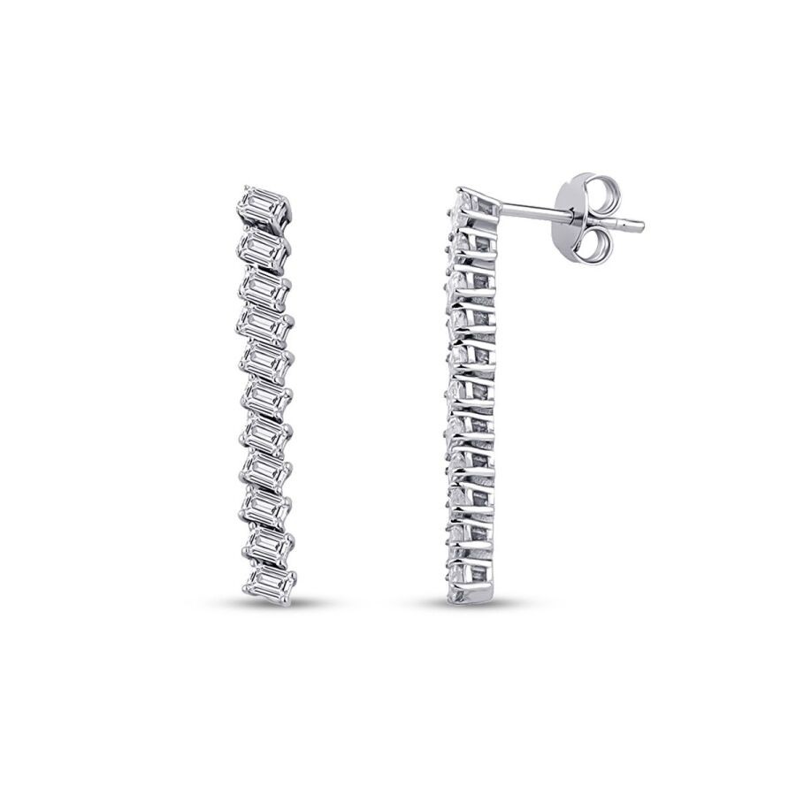 1.97 Carat Diamond Tennis Earrings