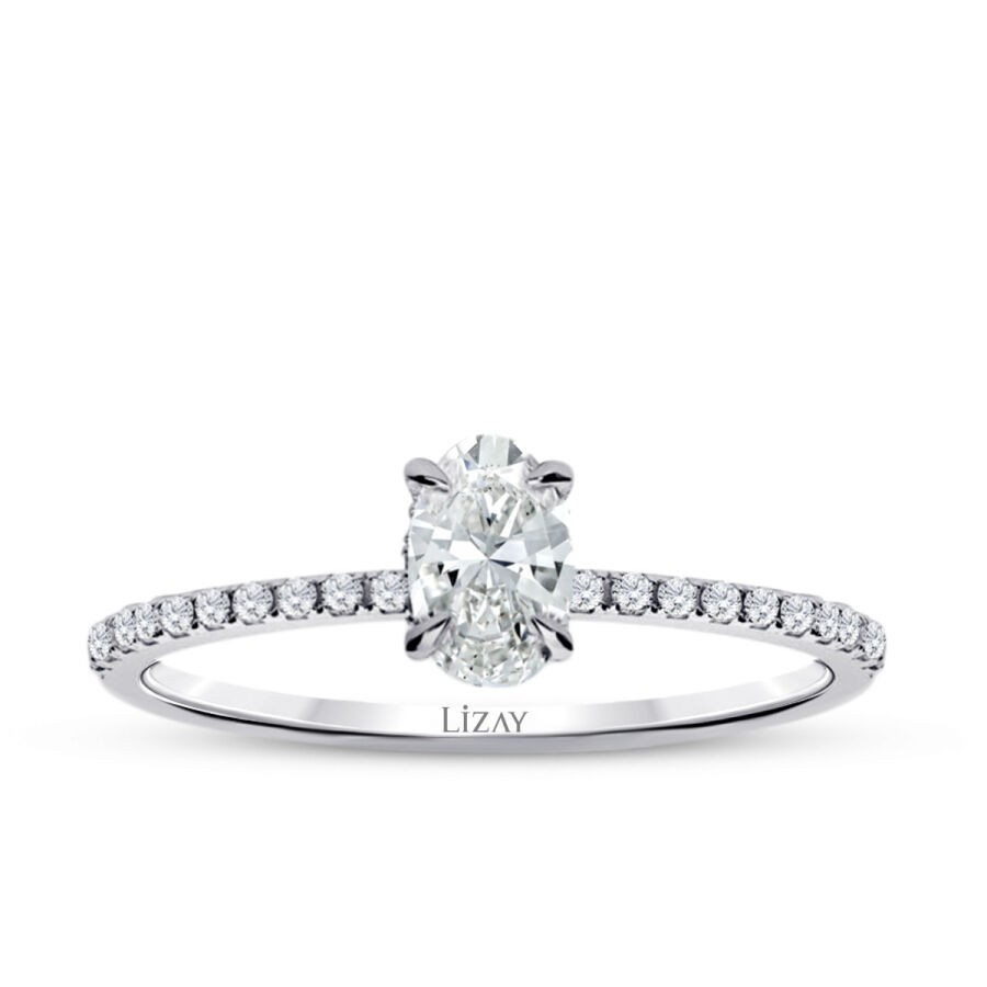 0.58 Carat Diamond Oval Solitaire Engagement Ring