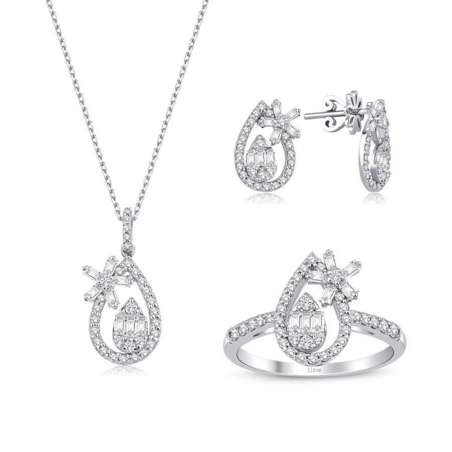 1,47 Karat Diamant Baguette Set