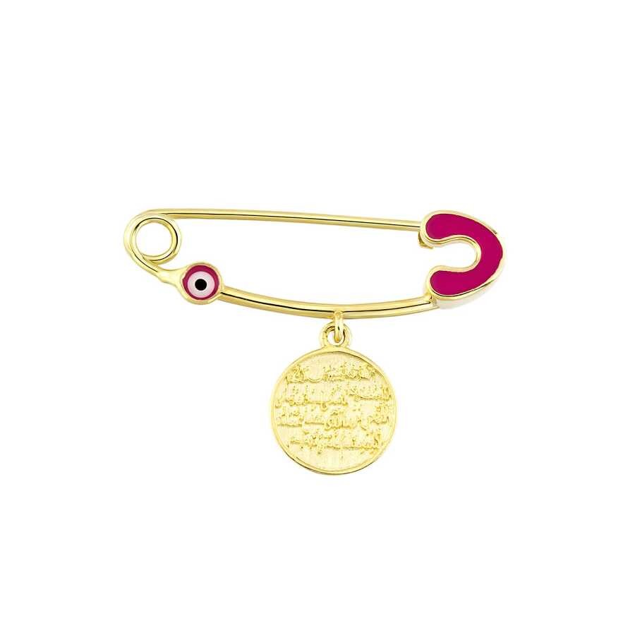 Gold Baby Evil Eye Lapel Pin