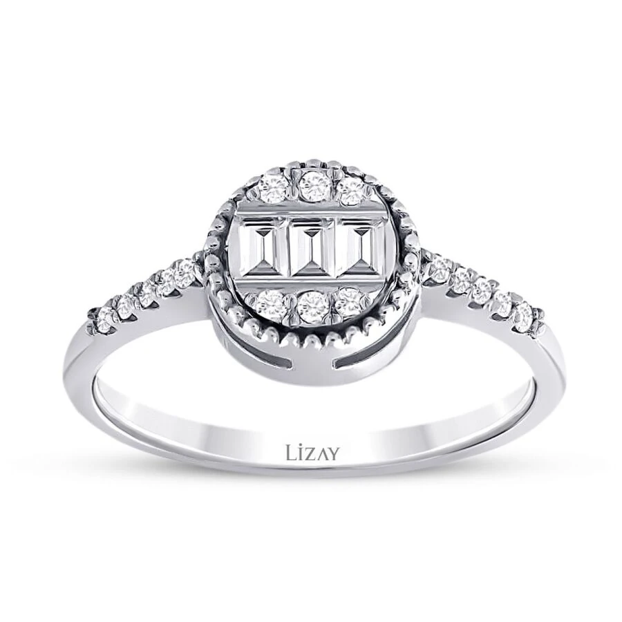 0.17 Carat Diamond Baguette Ring