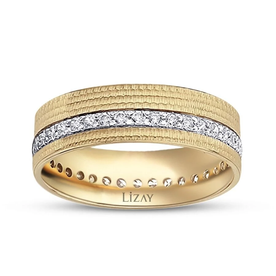Gold Patterned Wedding Band