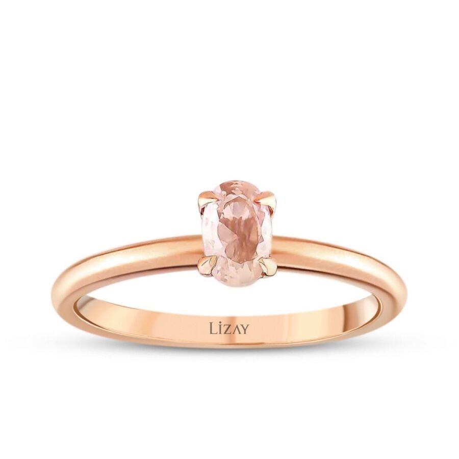 0,65 Karat Morganit Stein Ring