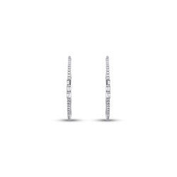 0.53 Carat Diamond Hoop Earrings
