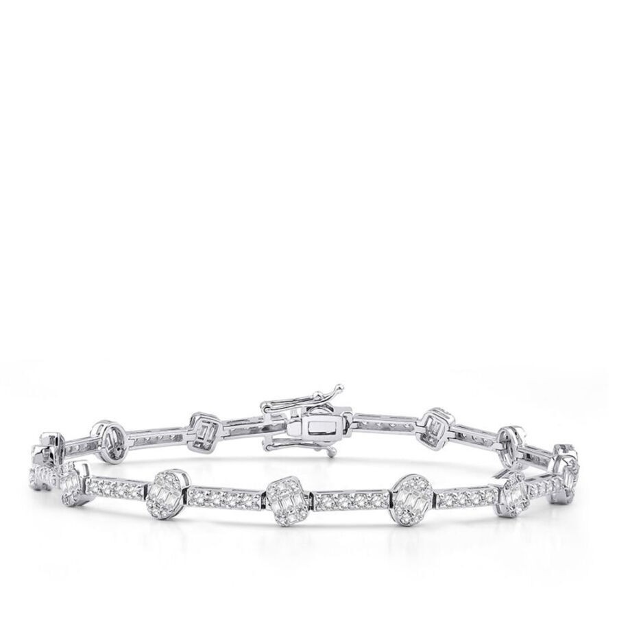 2.14 Carat Diamond Baguette Bracelet