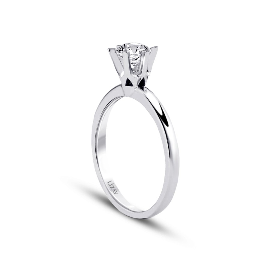 0.50 Carat Diamond Round Solitaire Engagement Ring