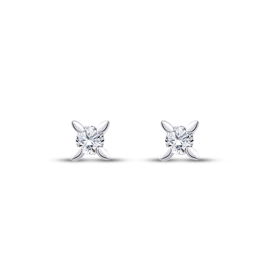 0.10 Carat Diamond Solitaire Earrings