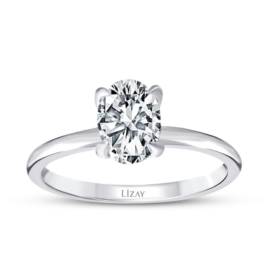 1.02 Carat Diamond Oval Solitaire Engagement Ring