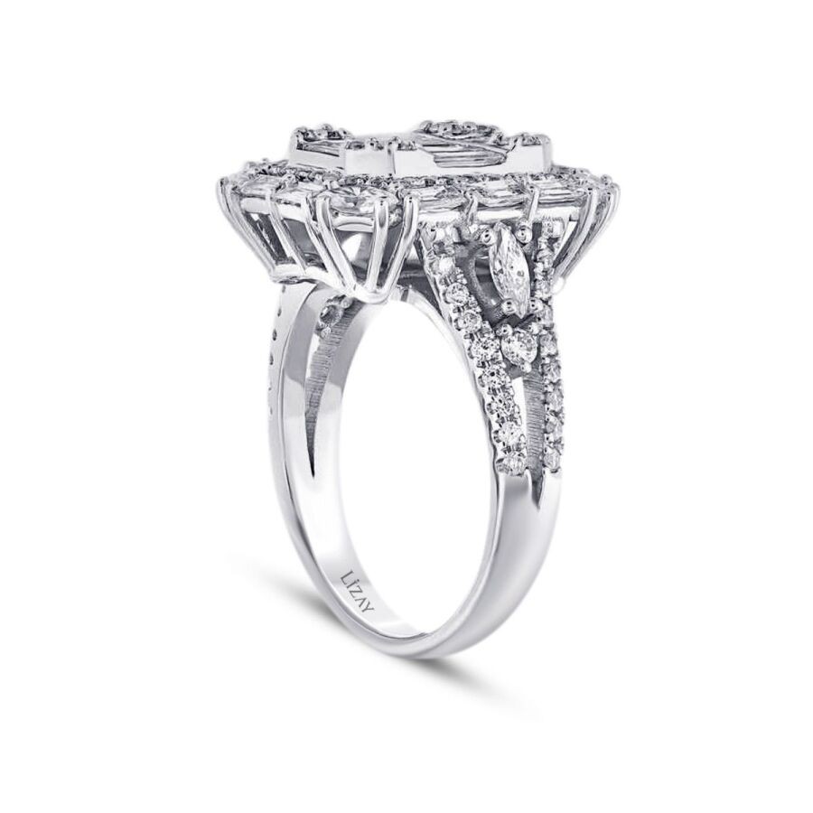1.90 Carat Diamond Baguette Ring