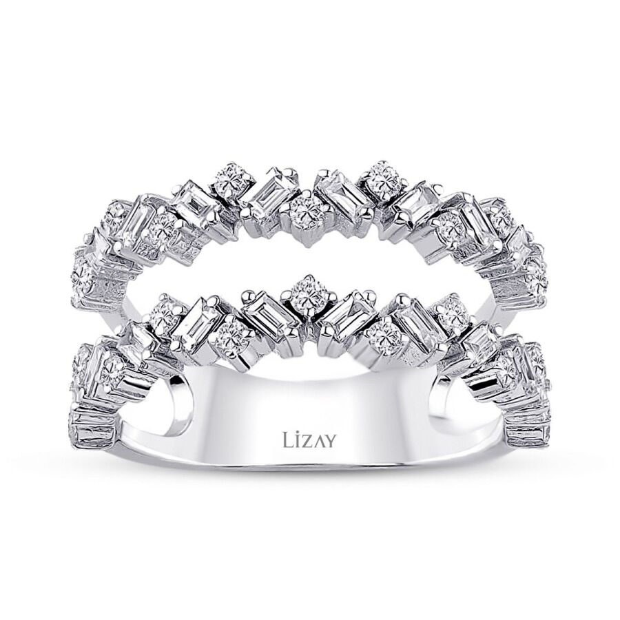 0.92 Carat Diamond Baguette Half-Eternity Ring