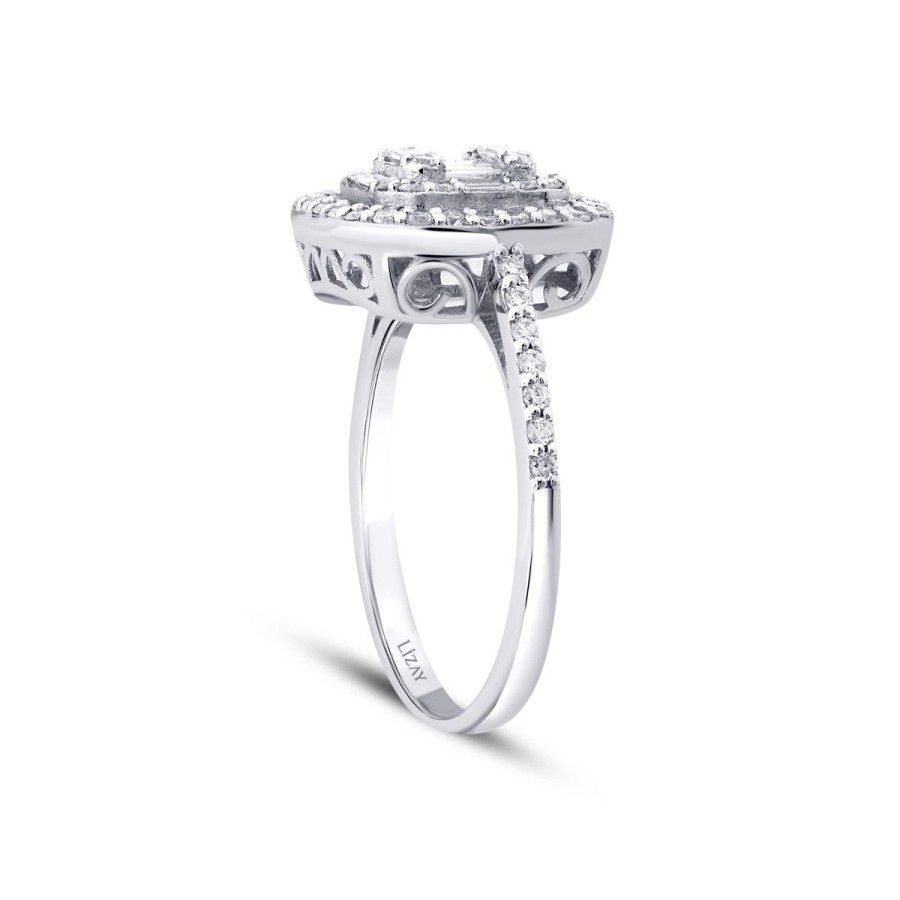 0,54 Karat Diamant Baguette Ring