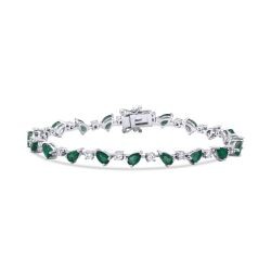 6.03 Carat Diamond Emerald Bracelet