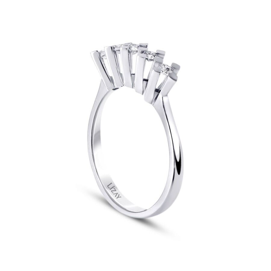 0,30 Karat Diamant Fünf-Stein Ring
