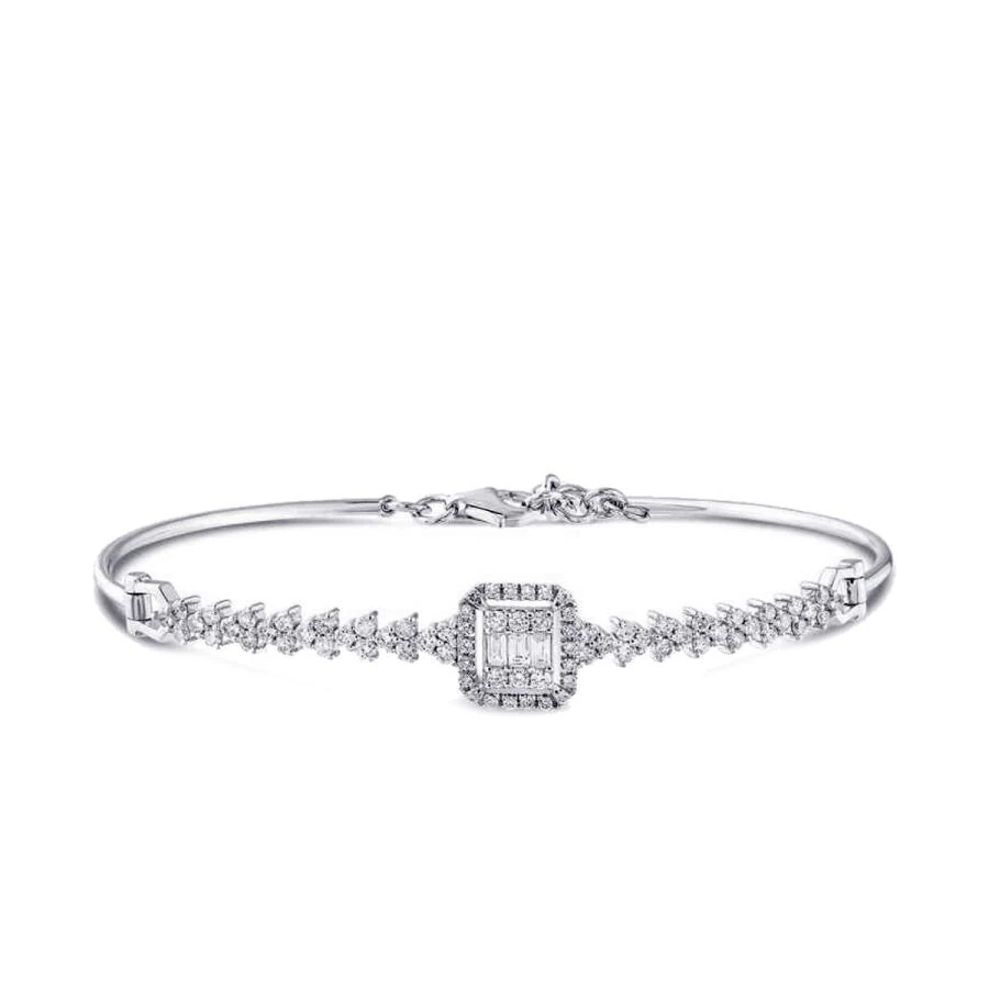 0.93 Carat Diamond Baguette Bangle