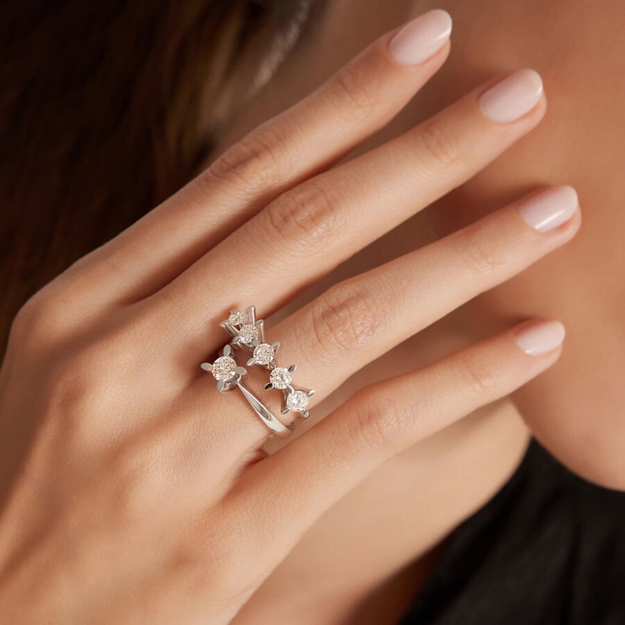 0.45 Carat Diamond Round Solitaire Engagement Ring