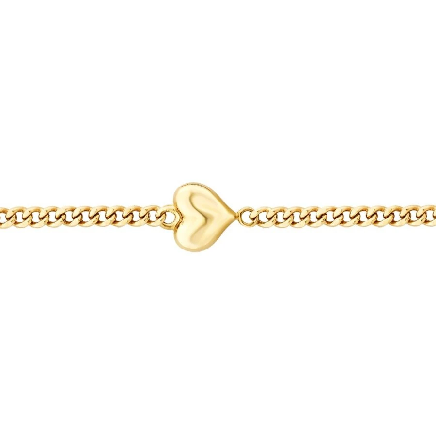 Gold Large Heart Bracelet