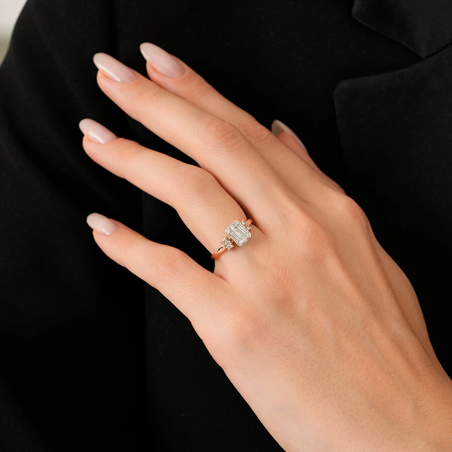 0.38 ct. Diamant Baguette Ring