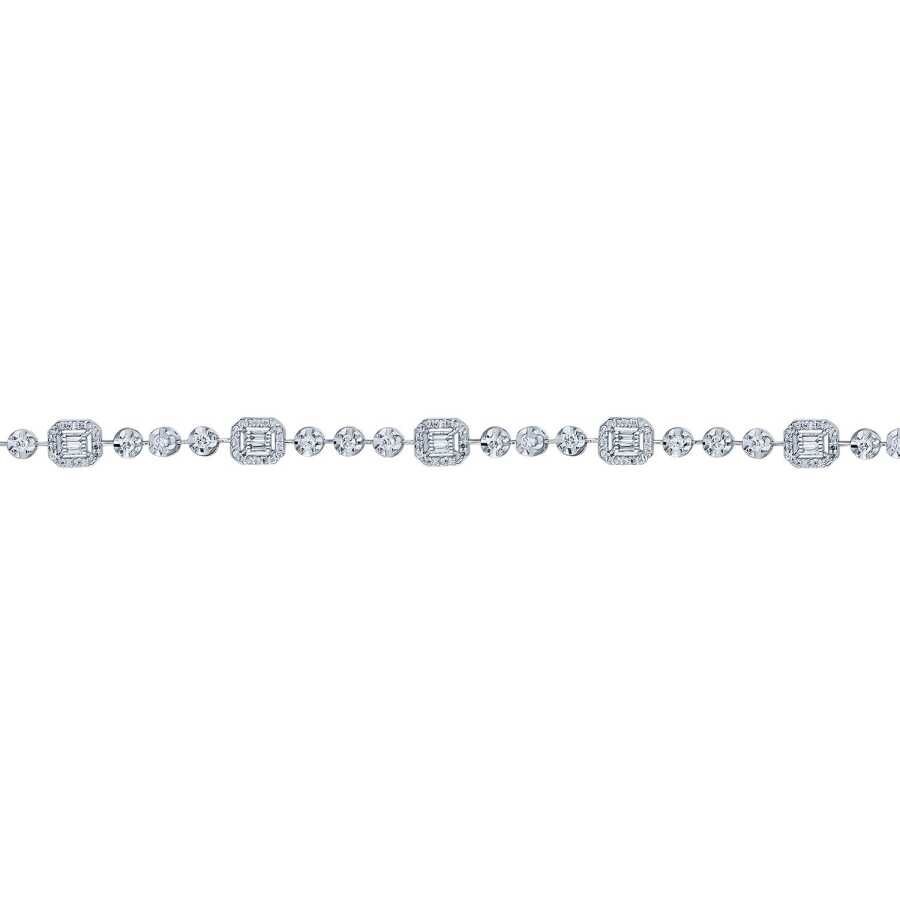 1.21 Carat Diamond Baguette Bracelet