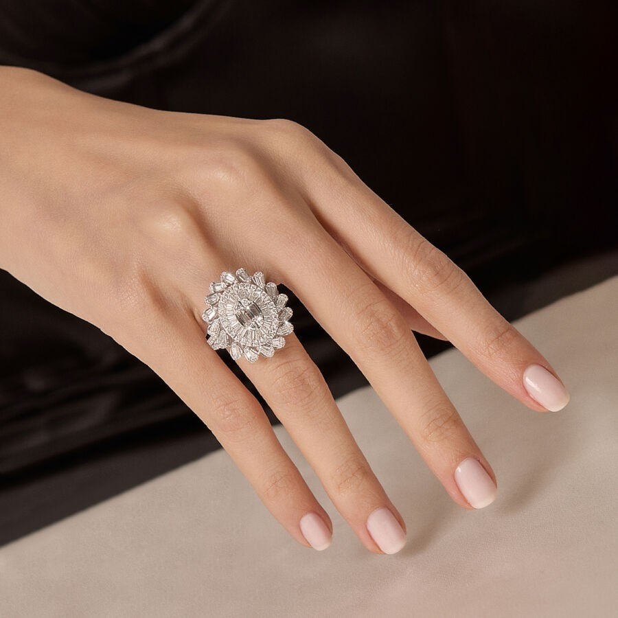 2,13 Karat Diamant Baguette Ring