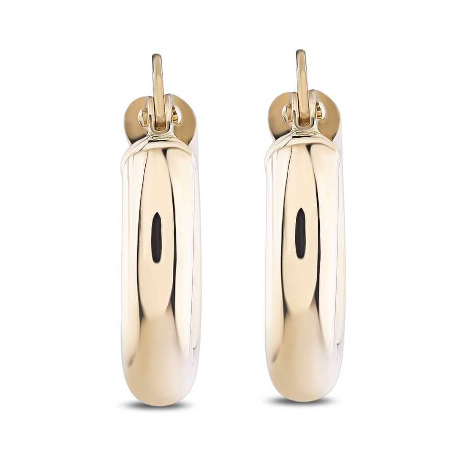 Gold Domed Huggies Earrings