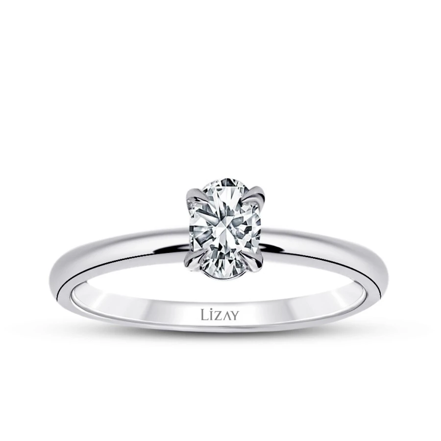0.60 Carat Diamond Oval Solitaire Engagement Ring