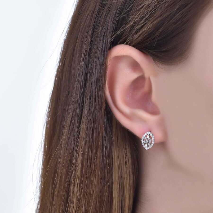 0.32 Carat Diamond Baguette Earrings