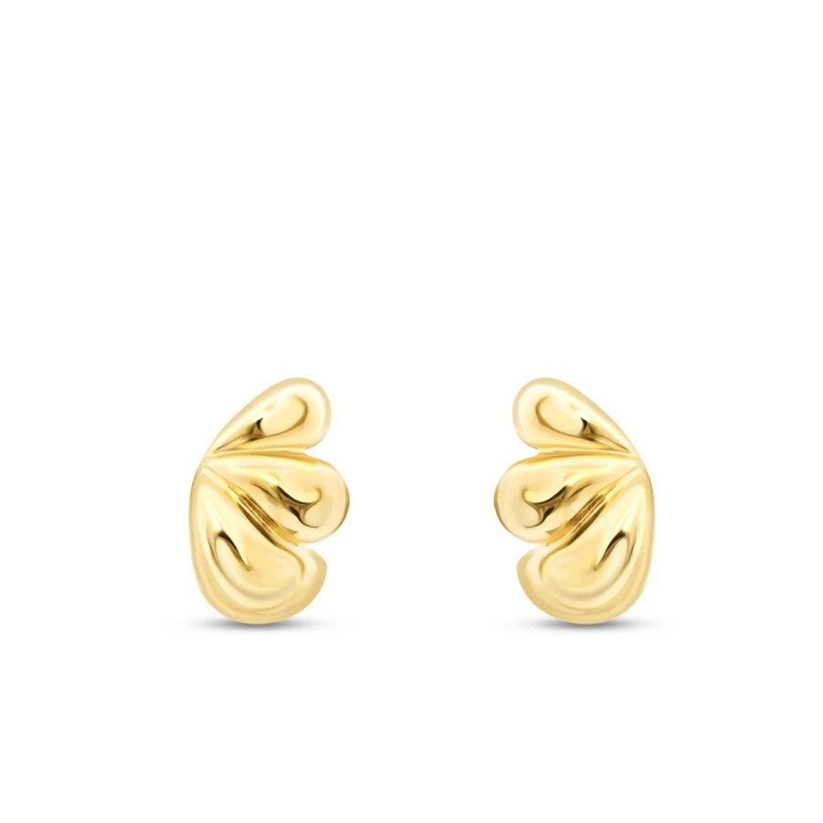 Gold Flower-Shaped Earrings