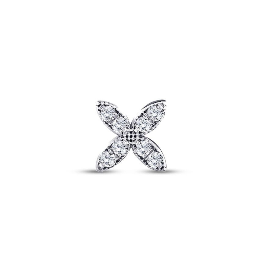 0.07 Carat Diamond Flower Tragus Earring