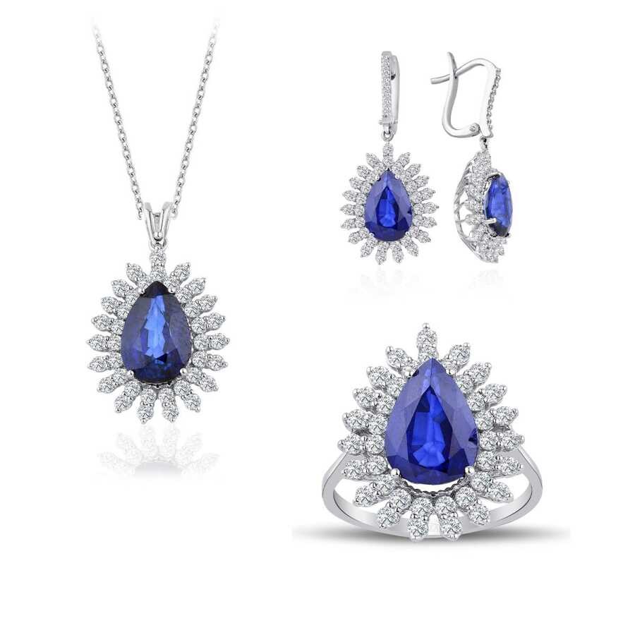 19.31 ct. Diamant Saphir Set
