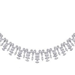 13.55 Carat Diamond Baguette Necklace