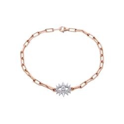 0.14 Carat Diamond Two-Tone Eye Bracelet