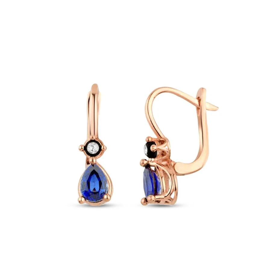 2.25 Carat Diamond Sapphire Earrings