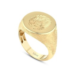 Goldener Fingerabdruck Ring