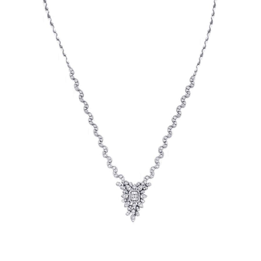 1.87 Carat Diamond Baguette Neckband