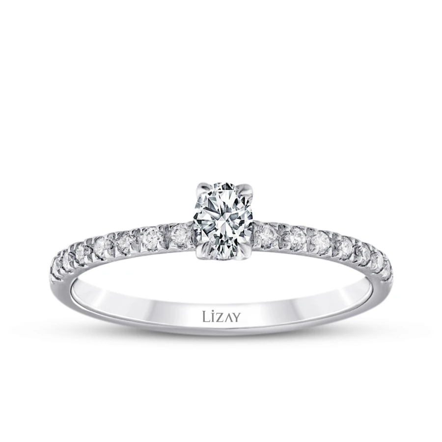 0.31 Carat Diamond Oval Solitaire Engagement Ring