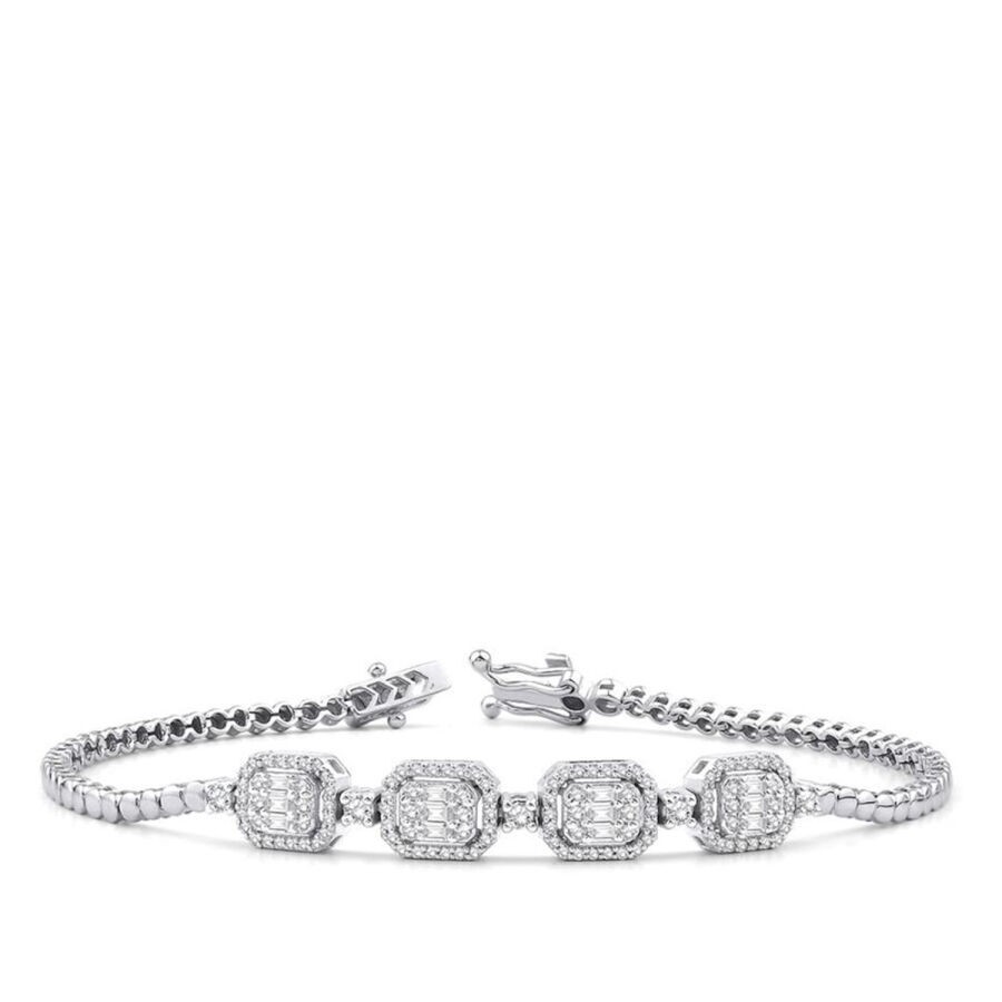 0.66 Carat Diamond Baguette Bracelet