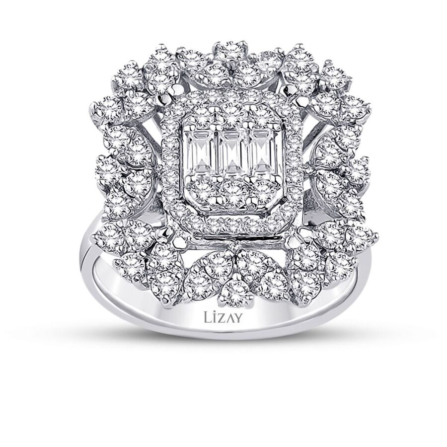 1.36 Carat Diamond Baguette Ring
