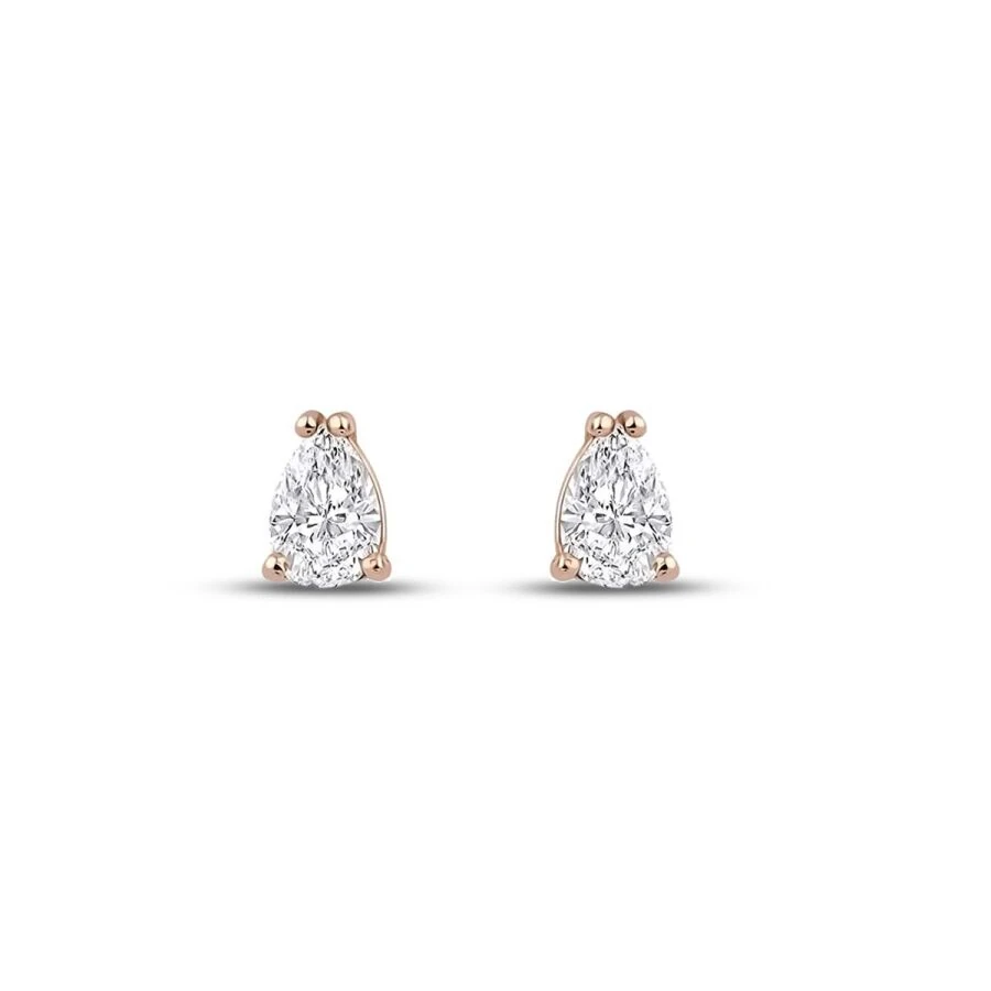 0.40 Carat Diamond Pear Solitaire Earrings