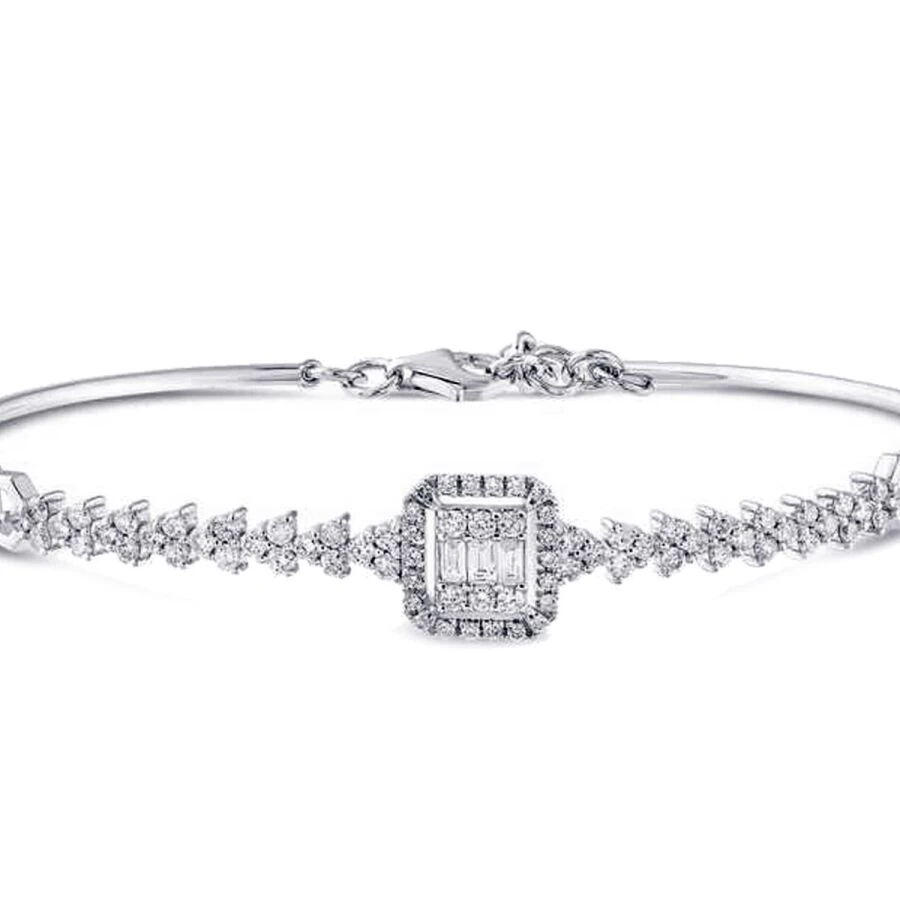 0.93 Carat Diamond Baguette Bangle