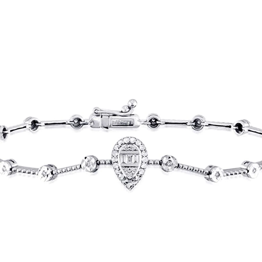 0.12 Carat Diamond Baguette Bracelet