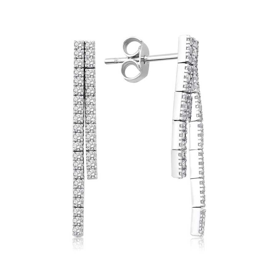 Gold Double Row Earrings