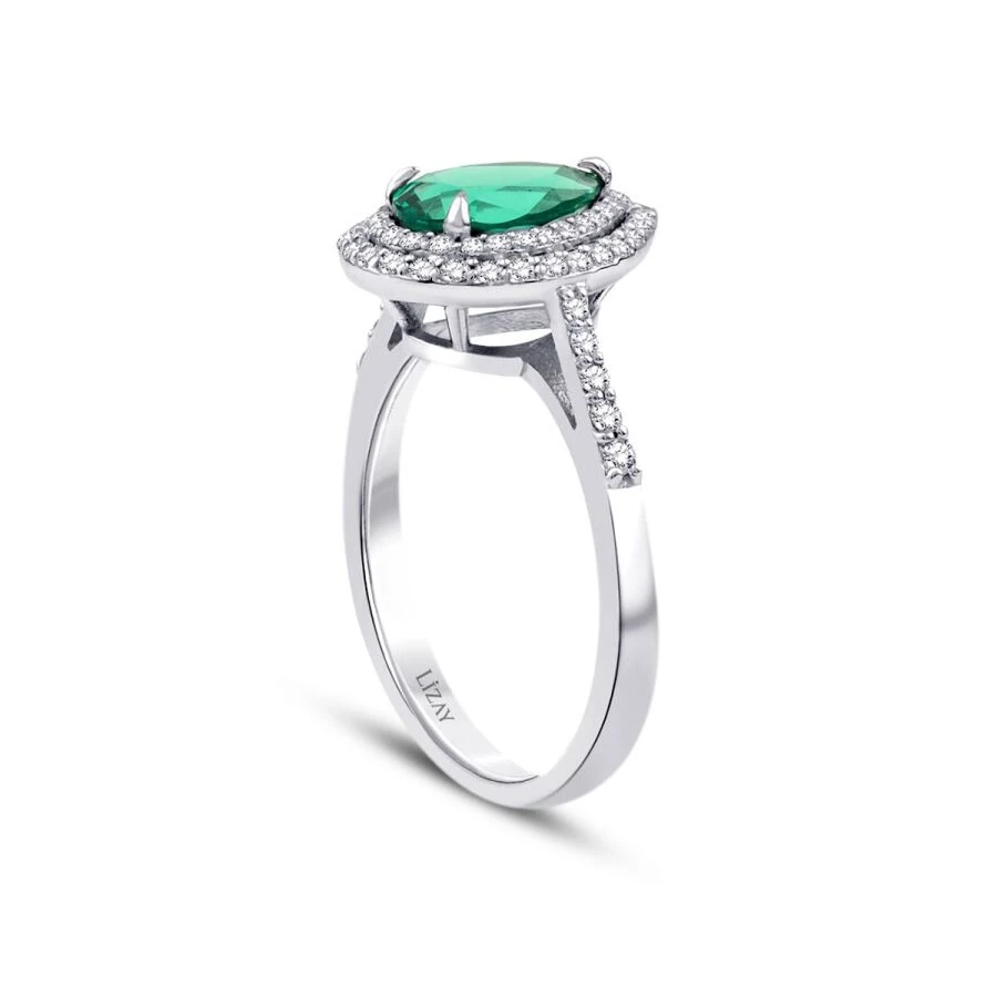 1.52 Carat Diamond Colored Stone Ring