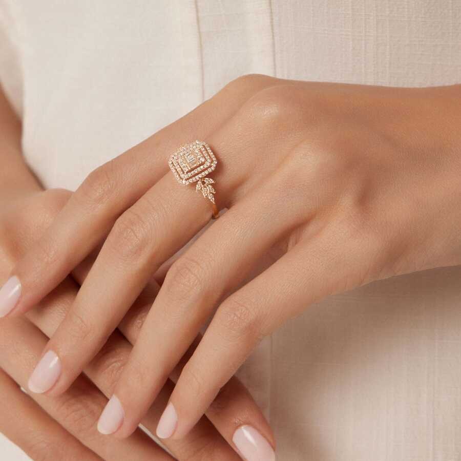 0.44 Carat Diamond Baguette Ring
