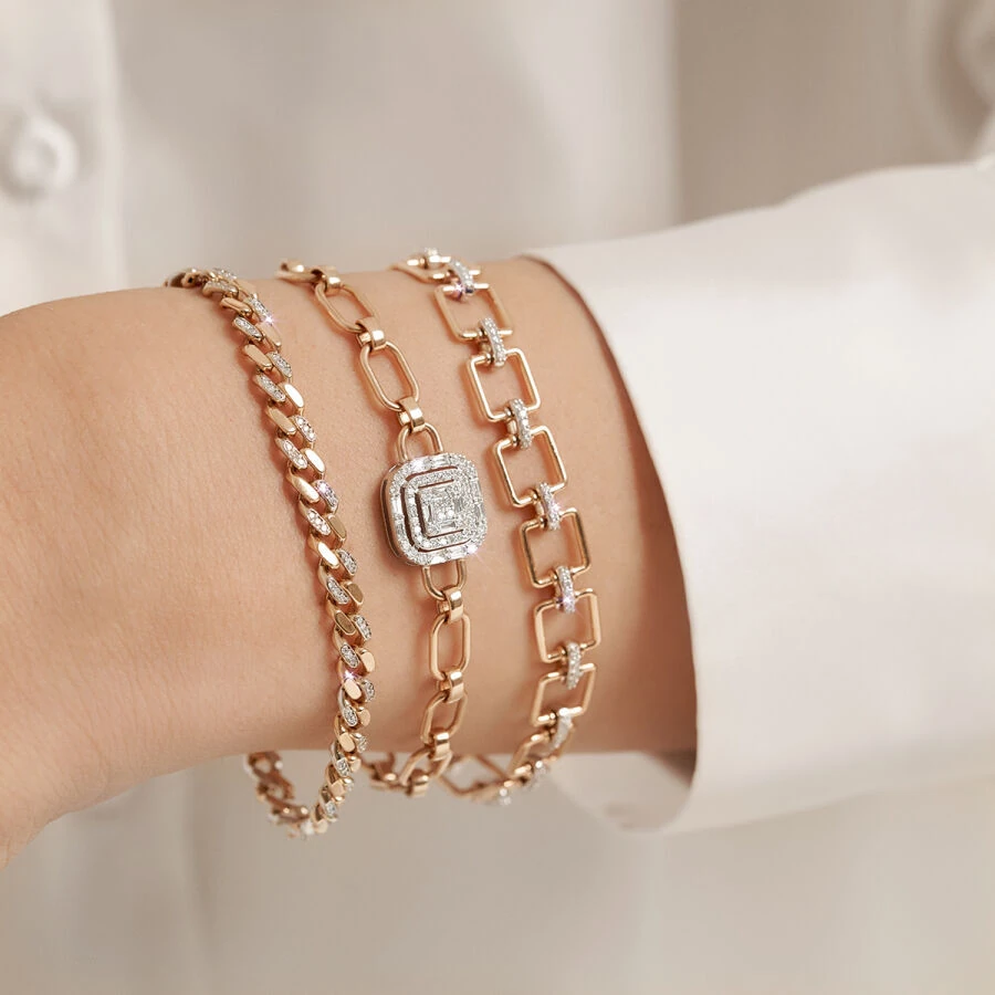 0.61 Carat Diamond Baguette Bracelet