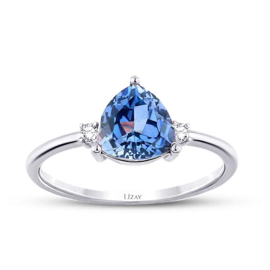 1.49 Carat Diamond Sapphire Ring