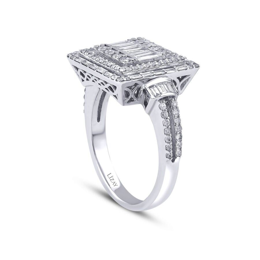 0.91 Carat Diamond Baguette Ring