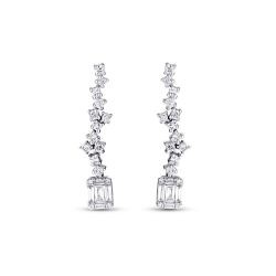 0,74 Karat Diamant Baguette Ohrringe